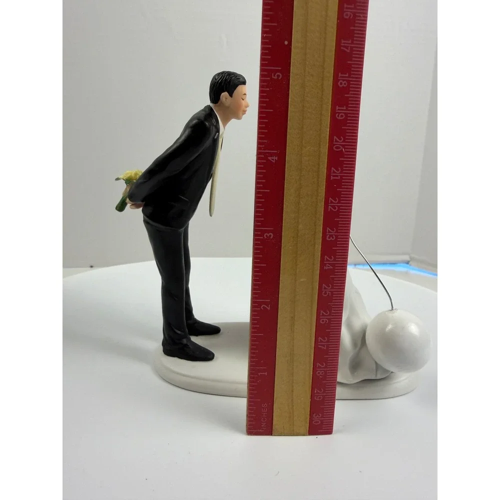 Weddingstar Ball and Chain Funny Wedding Cake Topper Porcelain Figurine Rare